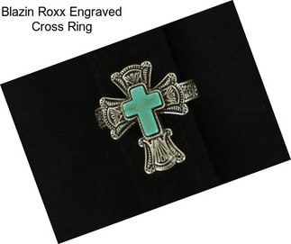 Blazin Roxx Engraved Cross Ring