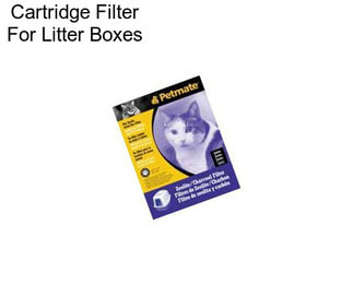 Cartridge Filter For Litter Boxes