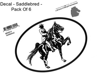 Decal - Saddlebred - Pack Of 6