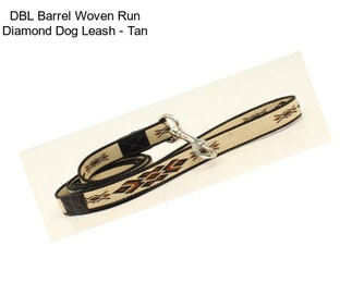 DBL Barrel Woven Run Diamond Dog Leash - Tan