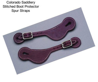 Colorado Saddlery Stitched Boot Protector Spur Straps