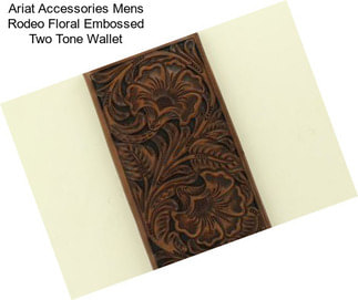 Ariat Accessories Mens Rodeo Floral Embossed Two Tone Wallet