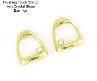 Finishing Touch Stirrup with Crystal Stone Earrings