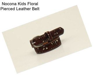 Nocona Kids Floral Pierced Leather Belt