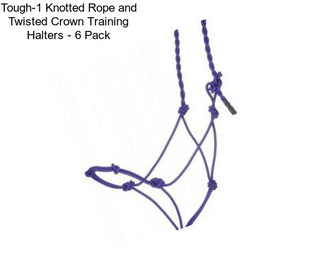 Tough-1 Knotted Rope and Twisted Crown Training Halters - 6 Pack