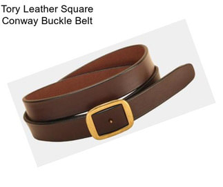 Tory Leather Square Conway Buckle Belt