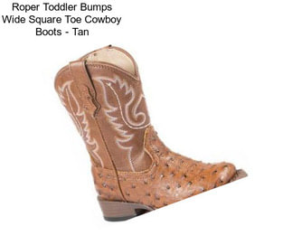 Roper Toddler Bumps Wide Square Toe Cowboy Boots - Tan