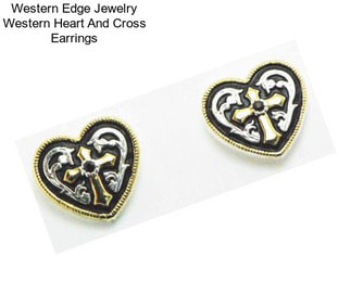 Western Edge Jewelry Western Heart And Cross Earrings