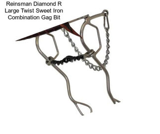 Reinsman Diamond R Large Twist Sweet Iron Combination Gag Bit