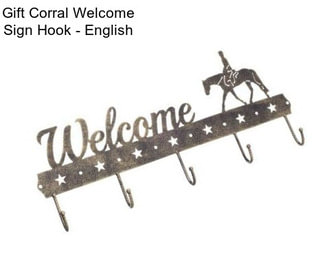 Gift Corral Welcome Sign Hook - English