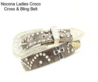 Nocona Ladies Croco Cross & Bling Belt