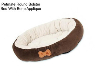 Petmate Round Bolster Bed With Bone Applique