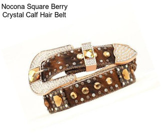 Nocona Square Berry Crystal Calf Hair Belt