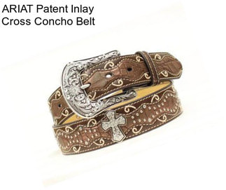 ARIAT Patent Inlay Cross Concho Belt