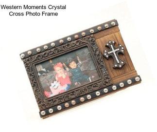 Western Moments Crystal Cross Photo Frame