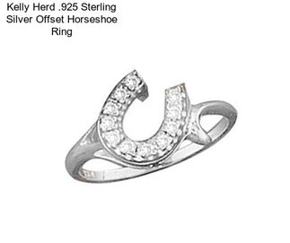 Kelly Herd .925 Sterling Silver Offset Horseshoe Ring