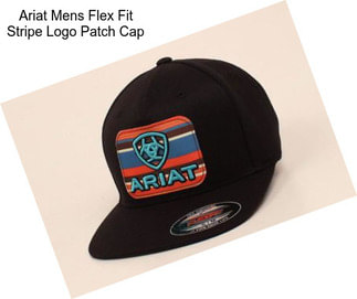 Ariat Mens Flex Fit Stripe Logo Patch Cap