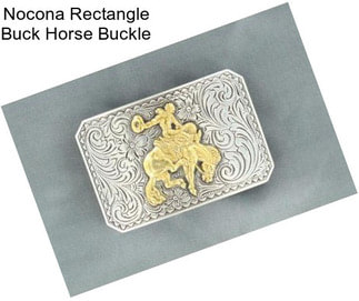 Nocona Rectangle Buck Horse Buckle