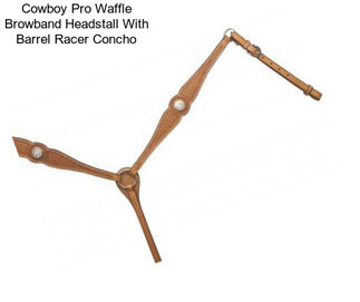 Cowboy Pro Waffle Browband Headstall With Barrel Racer Concho