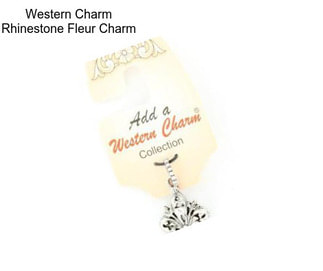 Western Charm Rhinestone Fleur Charm