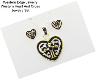 Western Edge Jewelry Western Heart And Cross Jewelry Set