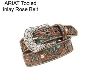 ARIAT Tooled Inlay Rose Belt