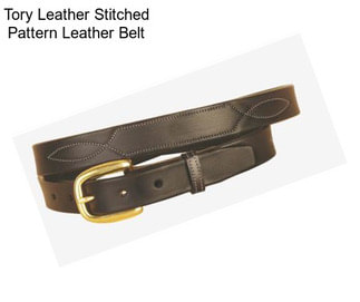 Tory Leather Stitched Pattern Leather Belt