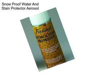 Snow Proof Water And Stain Protector Aerosol