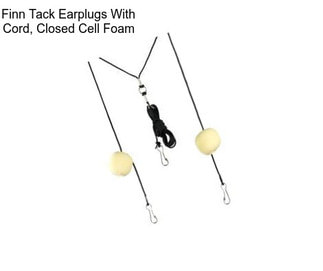 Finn Tack Earplugs With Cord, Closed Cell Foam