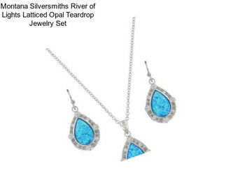 Montana Silversmiths River of Lights Latticed Opal Teardrop Jewelry Set