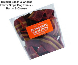 Triumph Bacon & Cheese Flavor Strips Dog Treats - Bacon & Cheese