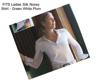 FITS Ladies Silk Nosey Shirt - Green White Plum