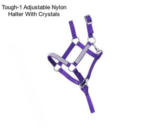 Tough-1 Adjustable Nylon Halter With Crystals