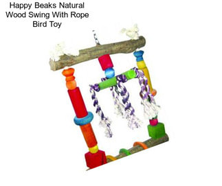 Happy Beaks Natural Wood Swing With Rope Bird Toy