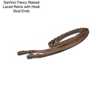 DaVinci Fancy Raised Laced Reins with Hook Stud Ends