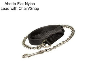 Abetta Flat Nylon Lead with Chain/Snap