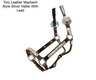 Tory Leather Maybach Style Silver Halter With Lead