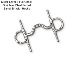 Myler Level 3 Full Cheek Stainless Steel Ported Barrel Bit with Hooks