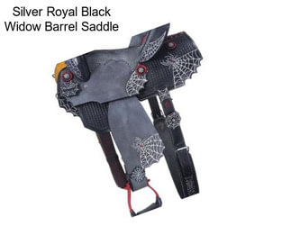 Silver Royal Black Widow Barrel Saddle