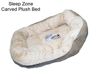 Sleep Zone Carved Plush Bed