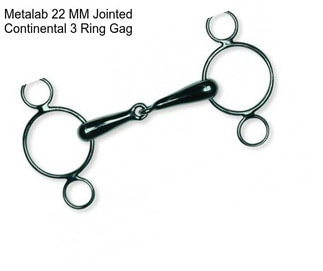 Metalab 22 MM Jointed Continental 3 Ring Gag