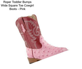 Roper Toddler Bumps Wide Square Toe Cowgirl Boots - Pink