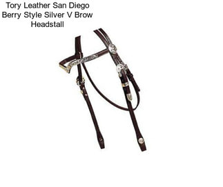 Tory Leather San Diego Berry Style Silver V Brow Headstall