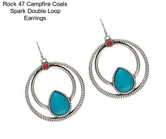 Rock 47 Campfire Coals Spark Double Loop Earrings