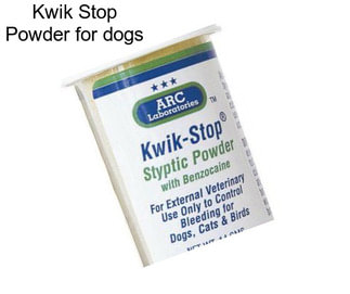 Kwik Stop Powder for dogs