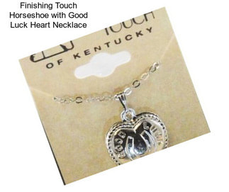 Finishing Touch Horseshoe with Good Luck Heart Necklace