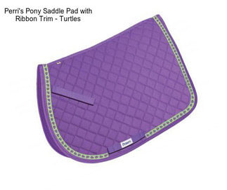 Perri\'s Pony Saddle Pad with Ribbon Trim - Turtles