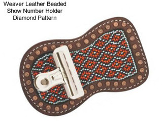 Weaver Leather Beaded Show Number Holder Diamond Pattern