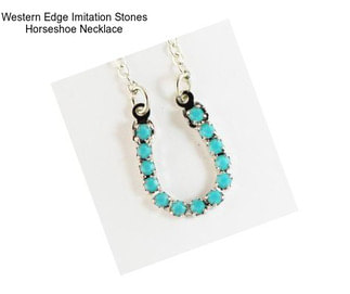 Western Edge Imitation Stones Horseshoe Necklace