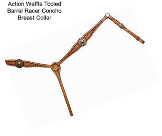 Action Waffle Tooled Barrel Racer Concho Breast Collar